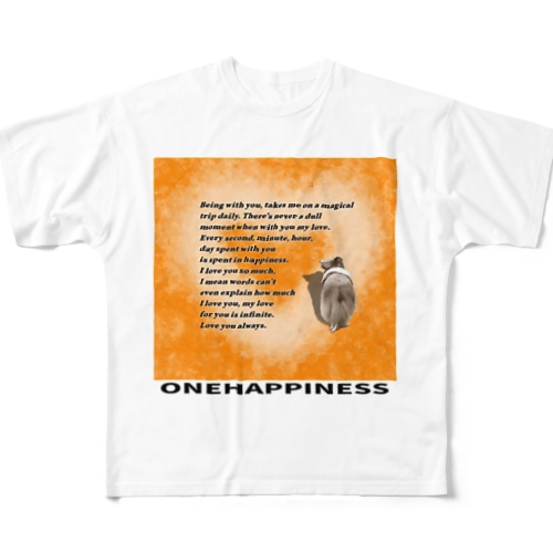 シェルティ　ハート All-Over Print T-Shirt