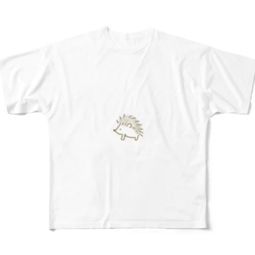 ふんわりハリネズミくん All-Over Print T-Shirt