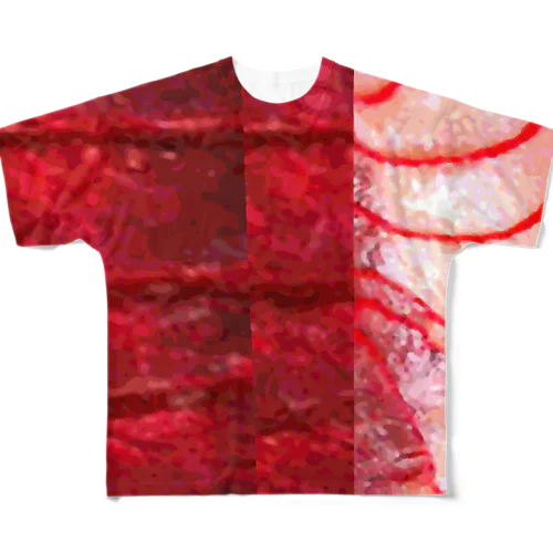 クジラ肉 All-Over Print T-Shirt