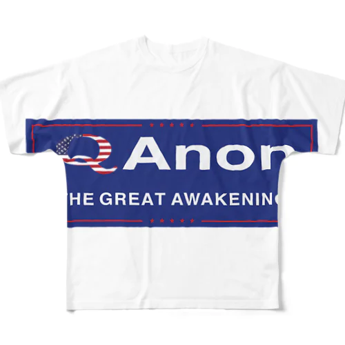 QAnon THE GREAT AWAKENING! フルグラフィックTシャツ