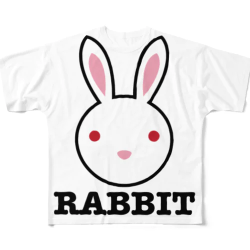 RABBIT-うさぎ- フルグラフィックTシャツ