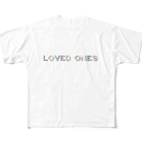 Lovedones  ラブ　ワン フルグラフィックTシャツ