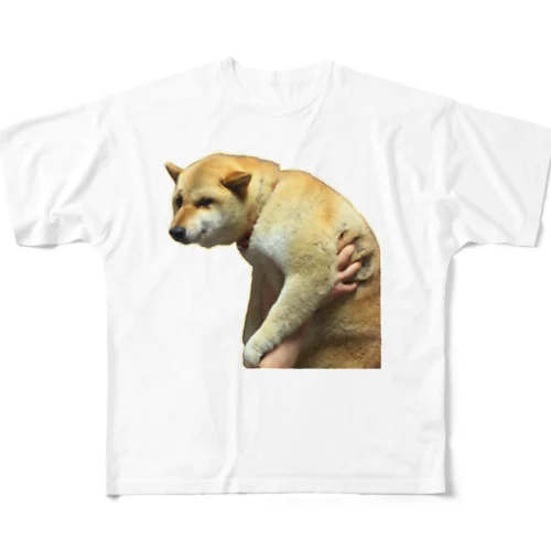 微妙な表情のもふもふ柴犬しばいぬ All-Over Print T-Shirt