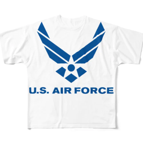 アメリカ空軍-U.S.AIR FORCE-ロゴ フルグラフィックTシャツ