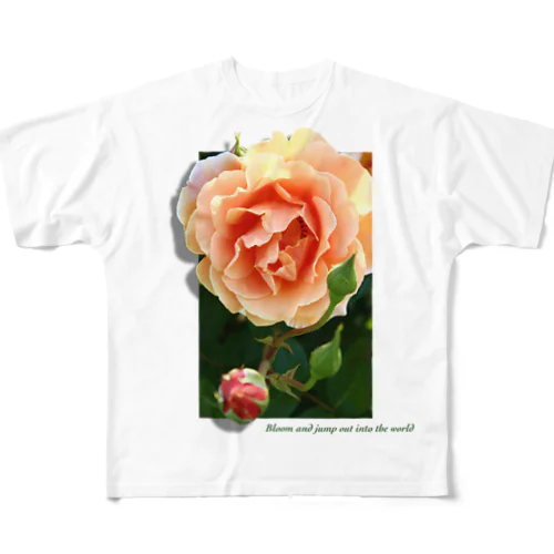 咲き誇れ（オレンジ） All-Over Print T-Shirt