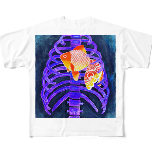 金魚とあばら骨 フルグラフィックTシャツ