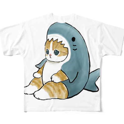 サメにゃん All-Over Print T-Shirt