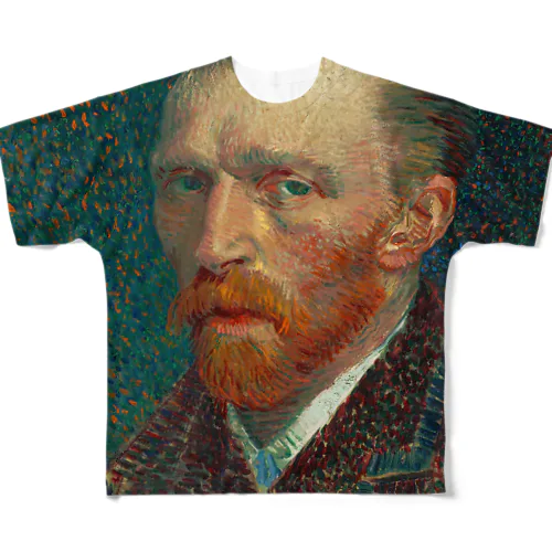 ゴッホ（Vincent van Gogh） / 自画像 （Selbstbildnis）1887 All-Over Print T-Shirt