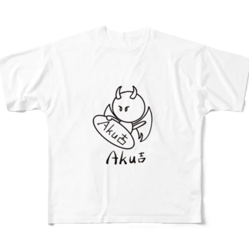 Aku吉 フルグラフィックTシャツ