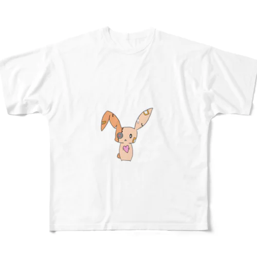 うさぎ フルグラフィックTシャツ