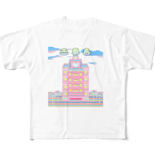 学校 フルグラフィックTシャツ