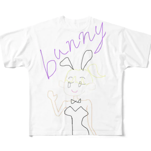 bunny bunny フルグラフィックTシャツ