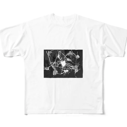 姪ポロックmono フルグラフィックTシャツ