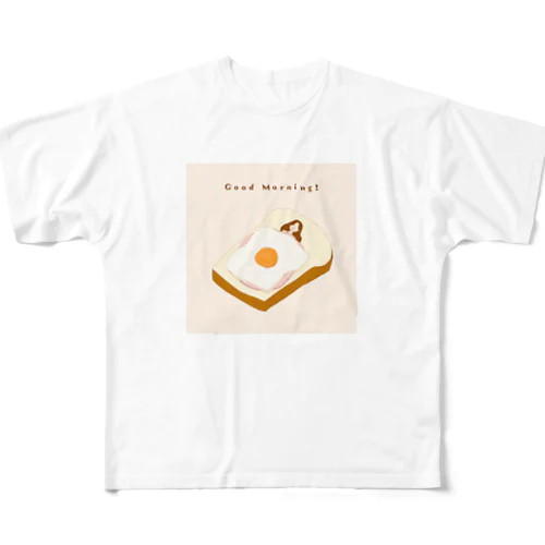 おいしい睡眠(beige) フルグラフィックTシャツ