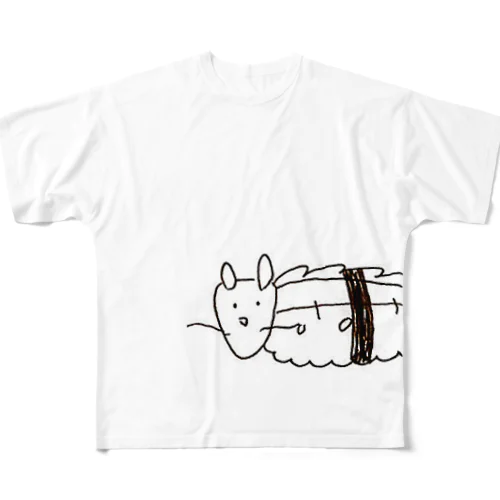 ゆるいしし<りゅう> All-Over Print T-Shirt