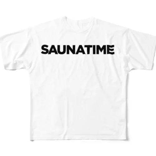 SAUNATIME　サウナ　Sauna　サウナタイム フルグラフィックTシャツ