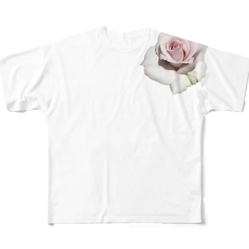 薄紫の薔薇のグッズ フルグラフィックTシャツ