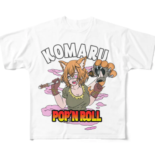 komaru×pop'n rollコラボ01 フルグラフィックTシャツ