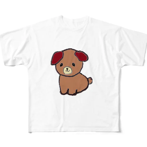 わんこ フルグラフィックTシャツ