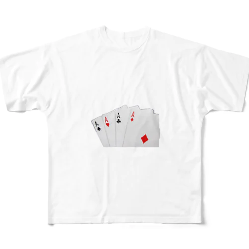 エースの4カード トランプ All-Over Print T-Shirt