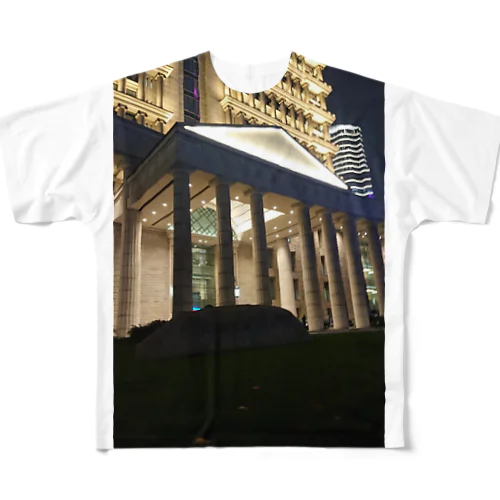 上海のギリシア建築(夜景編) All-Over Print T-Shirt