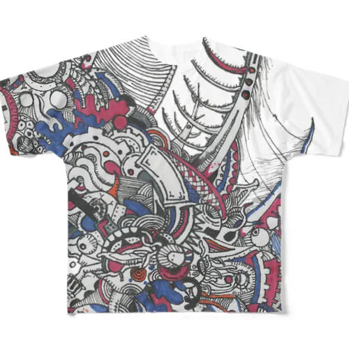 廃船 All-Over Print T-Shirt