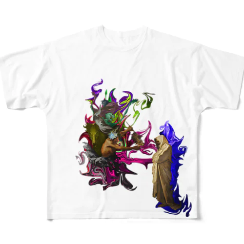  Battle with the devil フルグラフィックTシャツ