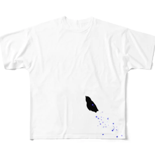 空飛ぶペンギン フルグラフィックTシャツ