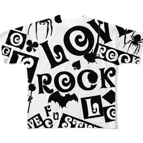 ロック フルグラフィックTシャツ