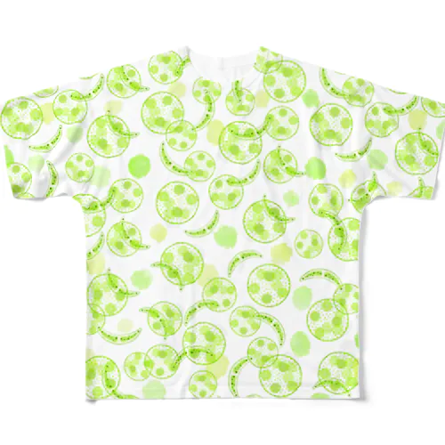 微生物ミカヅキモとボルボックス All-Over Print T-Shirt