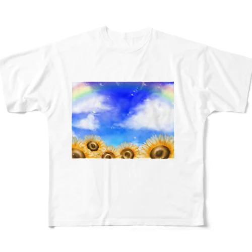 夏の背景 All-Over Print T-Shirt