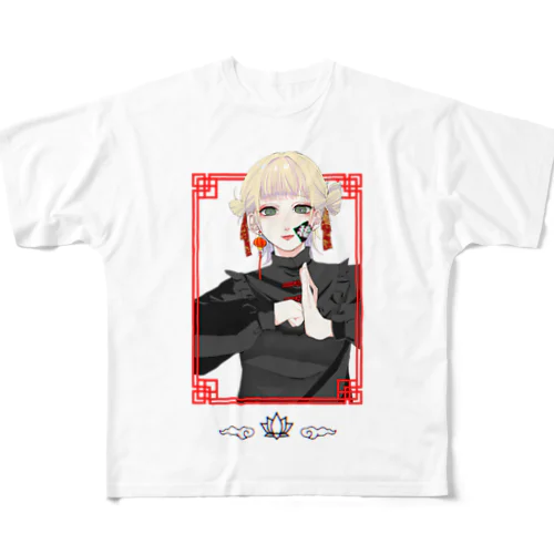 チャイナっ子ちゃん All-Over Print T-Shirt