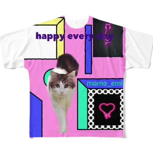 happy All-Over Print T-Shirt