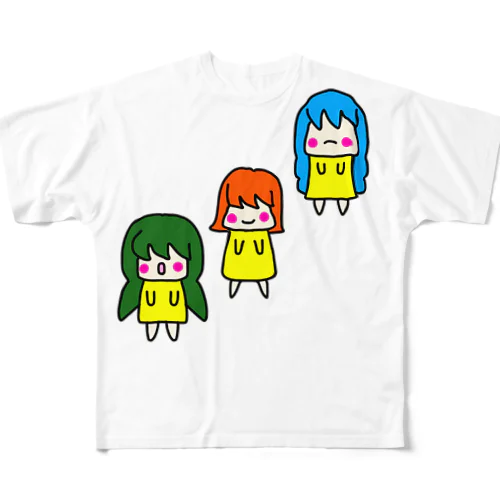 さんしまい フルグラフィックTシャツ