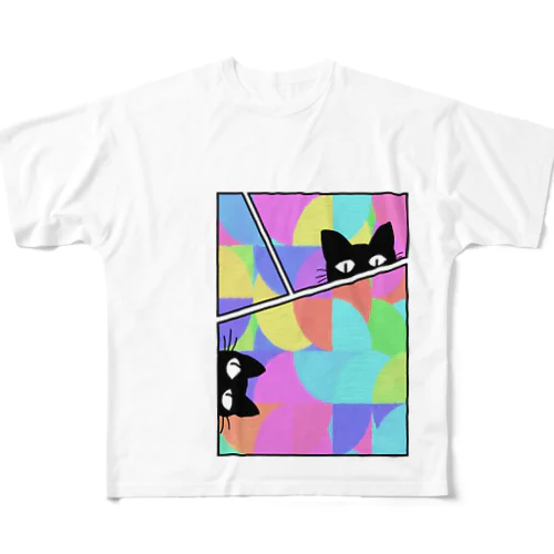 にゃんですか？ All-Over Print T-Shirt