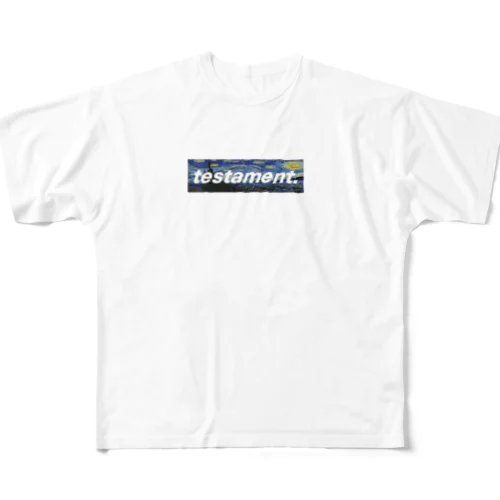 TESTAMENT✗gogh BOX Logo　 All-Over Print T-Shirt