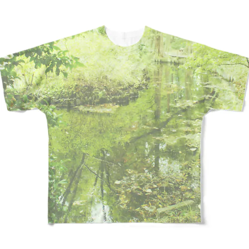 green green All-Over Print T-Shirt
