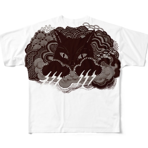 爪が稲妻 All-Over Print T-Shirt