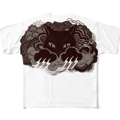 爪が稲妻 All-Over Print T-Shirt