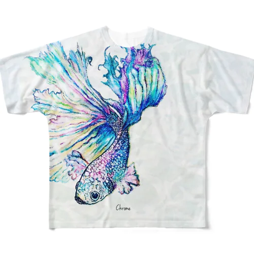 水中のBetta フルグラフィックTシャツ