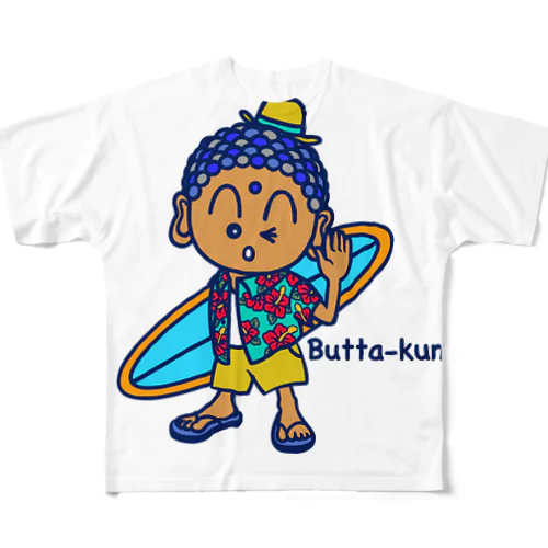 beach style Butta-kun フルグラフィックTシャツ