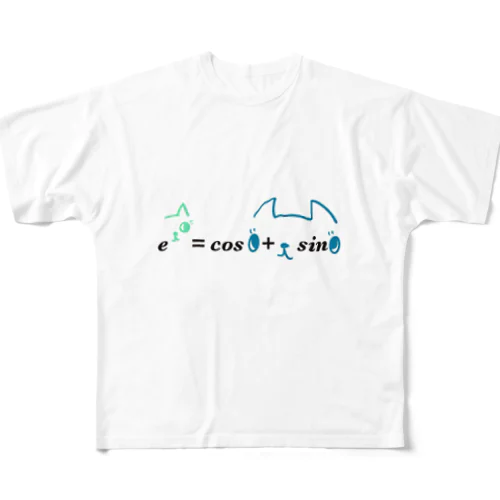 ねこ数式 フルグラフィックTシャツ
