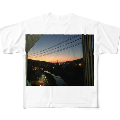 夕景 フルグラフィックTシャツ