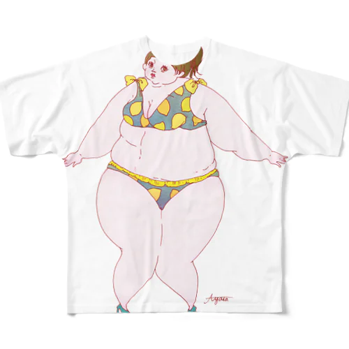 マシュマロ女子 All-Over Print T-Shirt