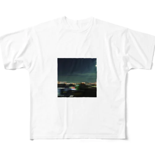 夜景（ﾌﾞﾚﾌﾞﾚ-001） All-Over Print T-Shirt