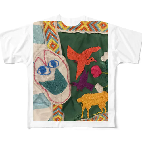 カンガルーとモン族 フルグラフィックTシャツ