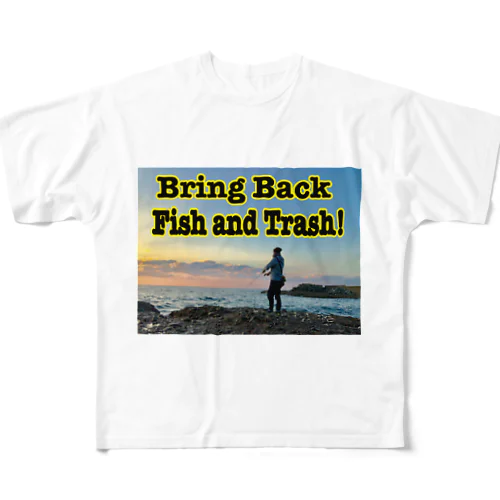 釣り場を守る君 フルグラフィックTシャツ