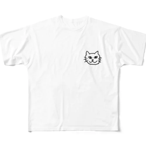 一周回ってオシャレな猫さん All-Over Print T-Shirt