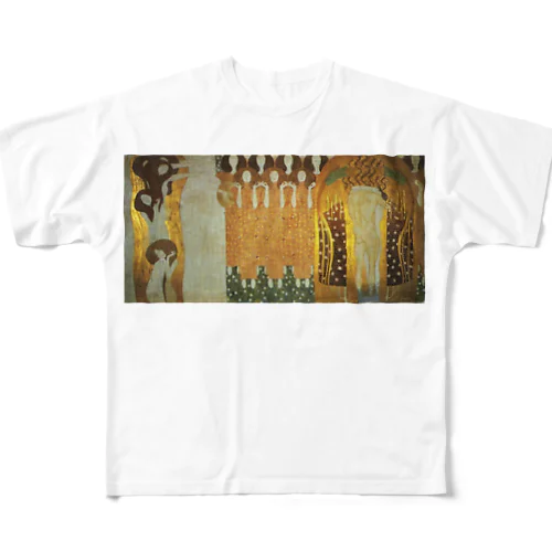 グスタフ・クリムト（Gustav Klimt） / 『ベートーヴェンフリーズ』（1901年 - 1902年） All-Over Print T-Shirt