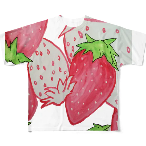 苺15 フルグラフィックTシャツ